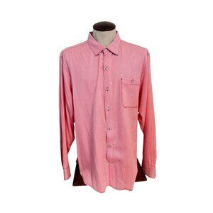 Tommy Bahama Mens Plaid Long Sleeve Button-Up Shirt Size XL Cotton Blend